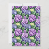 Graceful Purple Floral Invitation Kaart (Achterkant)