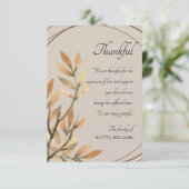 Graceful Remembryo Sympathie Hartelijk dank Kaart (Staand voorkant)