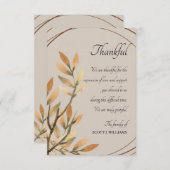 Graceful Remembryo Sympathie Hartelijk dank Kaart (Voorkant / Achterkant)