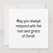 "Graceful Response" Wenskaart 2 Kaart (Achterkant)