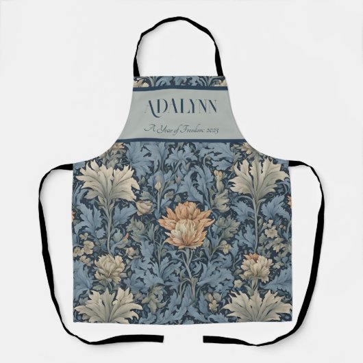 Graceful Retro Bloemen Retirement Gifts voor Mam Schort (Voorkant)