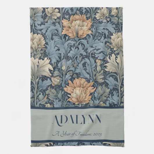 Graceful Retro Bloemen Retirement Gifts voor Mam Theedoek (Verticaal)