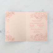 Graceful Roos Gold & Blush Roze Bloemen Quinceaner (Binnen)