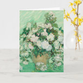 Graceful Roses in a Vase by Vincent van Gogh Kaart (Gele Bloem)