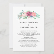 Graceful rozen Typography Virtual Wedding Ceremony