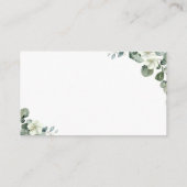 Graceful Rustic Bridal Shower Invite with Eucalypt Informatiekaartje (Achterkant)