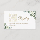 Graceful Rustic Bridal Shower Invite with Eucalypt Informatiekaartje (Voorkant)