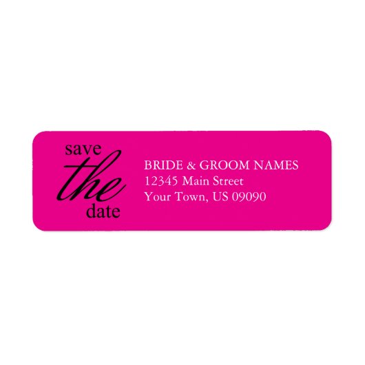Graceful Save the Date Adresetiketten (Magenta) Etiket (Voorkant)