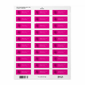 Graceful Save the Date Adresetiketten (Magenta) Etiket (Full Sheet)