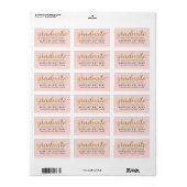 Graceful Script EDITABLE COLOR Afstuderen Label (Full Sheet)