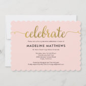 Graceful Script EDITABLE COLOR Afstuderen nodigt u Kaart (Achterkant)