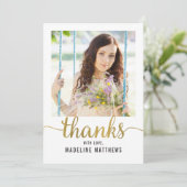 Graceful Script EDITABLE COLOR Hartelijk dank Bedankkaart (Staand voorkant)