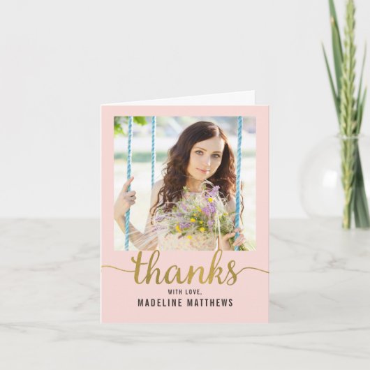 Graceful Script EDITABLE COLOR Hartelijk dank Bedankkaart (Voorkant)