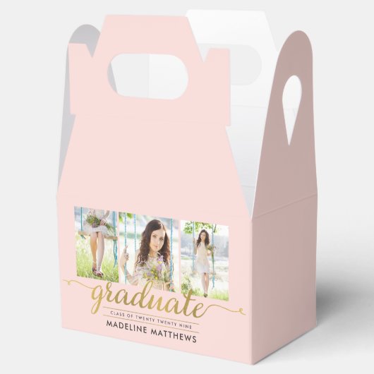 Graceful Script Graduation Party Favor Box Bedankdoosjes (Geopend)