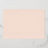 Graceful Script Quinceañera Birthday Party REAL Folie Uitnodiging (Achterkant)