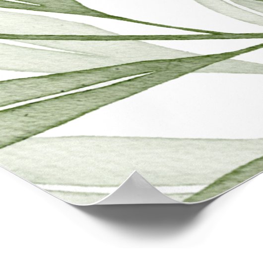 Graceful Scripture Art - John 3 16 Olive Branch Poster (Hoek)