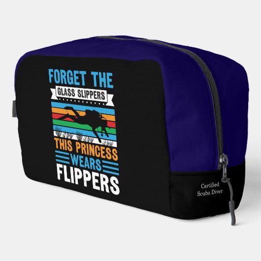 Graceful Scuba Diver in onderwatergelukzaligheid Toilettasje (Rechterhoek)