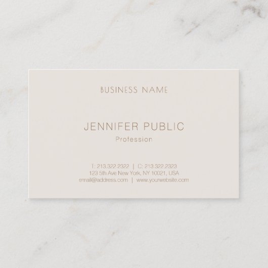 Graceful Simple Plain Professional Modern Luxe Visitekaartje (Achterkant)