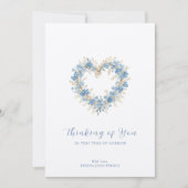 Graceful Soft Blue Tones Floral Heart Sympathy (Voorkant)
