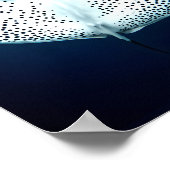 Graceful Spotted Ray: onderwater sereniteit Poster (Hoek)