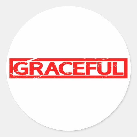 Graceful Stamp Ronde Sticker (Voorkant)