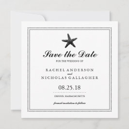 Graceful Starfish Black | Datum opslaan Save The Date