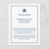 Graceful Starfish Blue | Trouwaccommodaties Informatiekaartje (Voorkant)