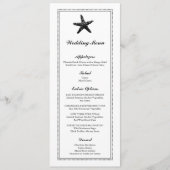 Graceful Starfish Classic Zwart | Huwelijksmenu Menu (Voorkant)