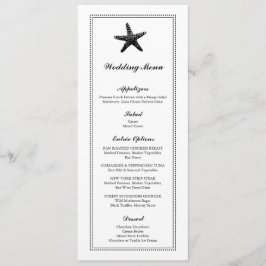 Graceful Starfish Classic Zwart | Huwelijksmenu Menu
