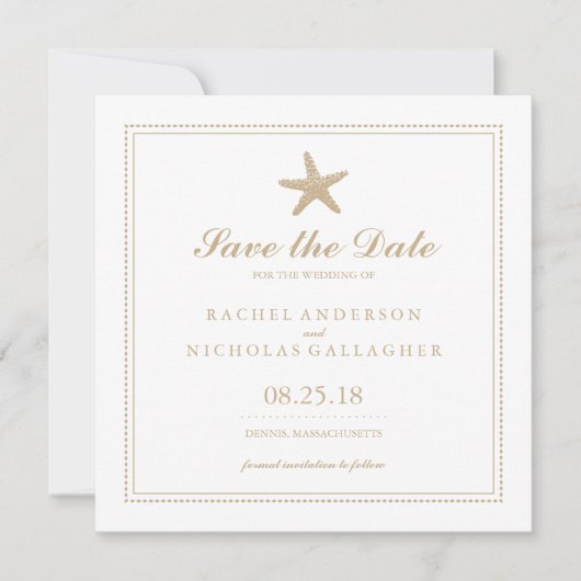 Graceful Starfish | Datum opslaan Save The Date (Voorkant)