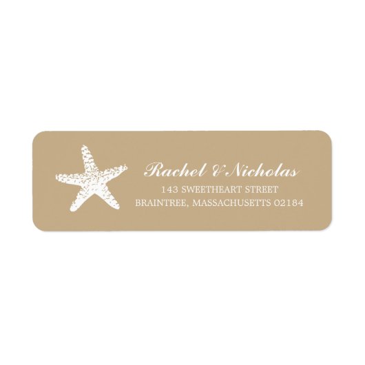 Graceful Starfish | Retouradres Etiket (Voorkant)