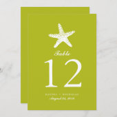 Graceful Starfish | Tabelnummer Kaart (Voorkant / Achterkant)