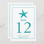 Graceful Starfish | Tabelnummer Kaart (Voorkant / Achterkant)