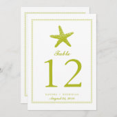 Graceful Starfish | Tabelnummer Kaart (Voorkant / Achterkant)