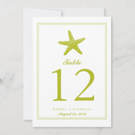 Graceful Starfish | Tabelnummer Kaart