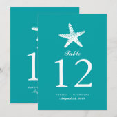 Graceful Starfish | Tabelnummer Kaart (Voorkant / Achterkant)