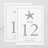 Graceful Starfish | Tabelnummer Kaart (Voorkant / Achterkant)