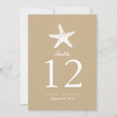 Graceful Starfish | Tabelnummer Kaart (Voorkant)