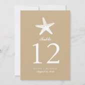 Graceful Starfish | Tabelnummer Kaart (Achterkant)