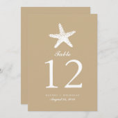 Graceful Starfish | Tabelnummer Kaart (Voorkant / Achterkant)