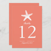 Graceful Starfish | Tabelnummer Kaart (Voorkant / Achterkant)