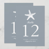 Graceful Starfish | Tabelnummer Kaart (Voorkant / Achterkant)