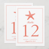 Graceful Starfish | Tabelnummer Kaart (Voorkant / Achterkant)