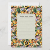 Graceful stijlvolle prachtige pansies personaliser (Achterkant)