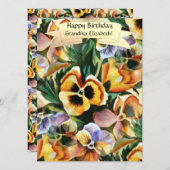 Graceful stijlvolle prachtige pansies personaliser (Voorkant / Achterkant)