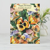 Graceful stijlvolle prachtige pansies personaliser (Staand voorkant)