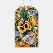 Graceful stijlvolle prachtige pansies personaliser cadeaulabel (Achterkant)