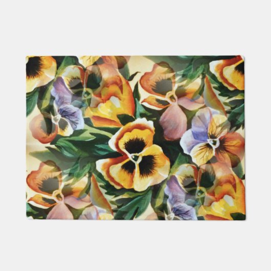 Graceful stijlvolle prachtige  patroonpansies deurmat (Voorkant)