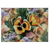 Graceful stijlvolle prachtige patroonpansies snijplank (Voorkant)