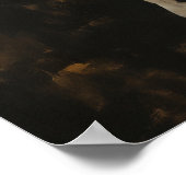 Graceful straling: Elegant wit paard Poster (Hoek)